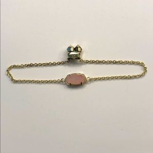 Kendra Scott Elena Gold bracelet lt pink druzy